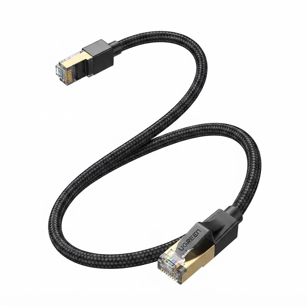 UGREEN Cat6 Ethernet Cable 2M Braided RJ45 LAN Wire, High-Speed 5Gbps Gigabit Internet Cord