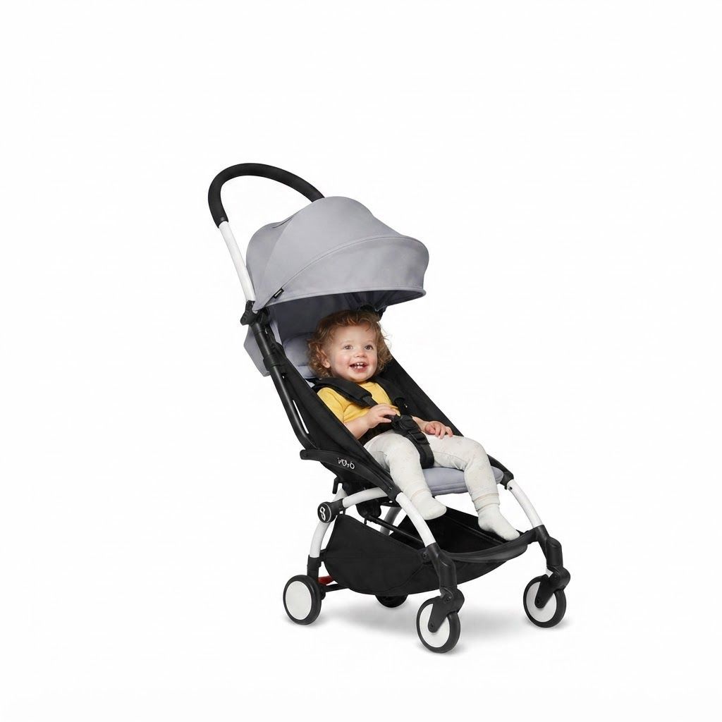 Stokke YOYO3 Baby Stroller Frame Compact Travel Stroller Base, Carry-On Compatible, Versatile Design that Evolves from Newborn Stages to Toddlerhood | Black