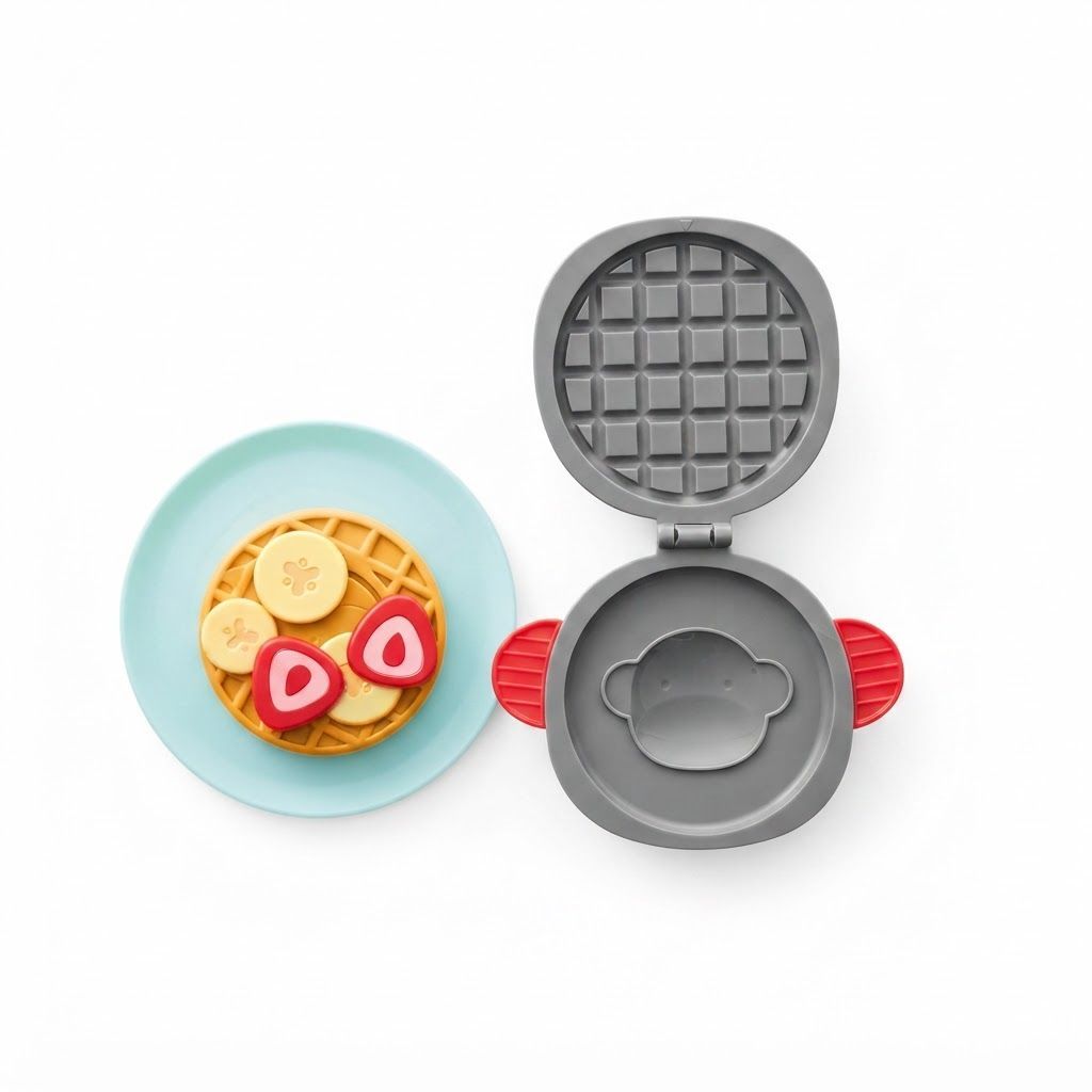 Skip Hop Zoo Waffle Y Play Food Set 2+ Years, Perfect for Creative And Imaginative Play, Supports Learning Through Play - Multicolour