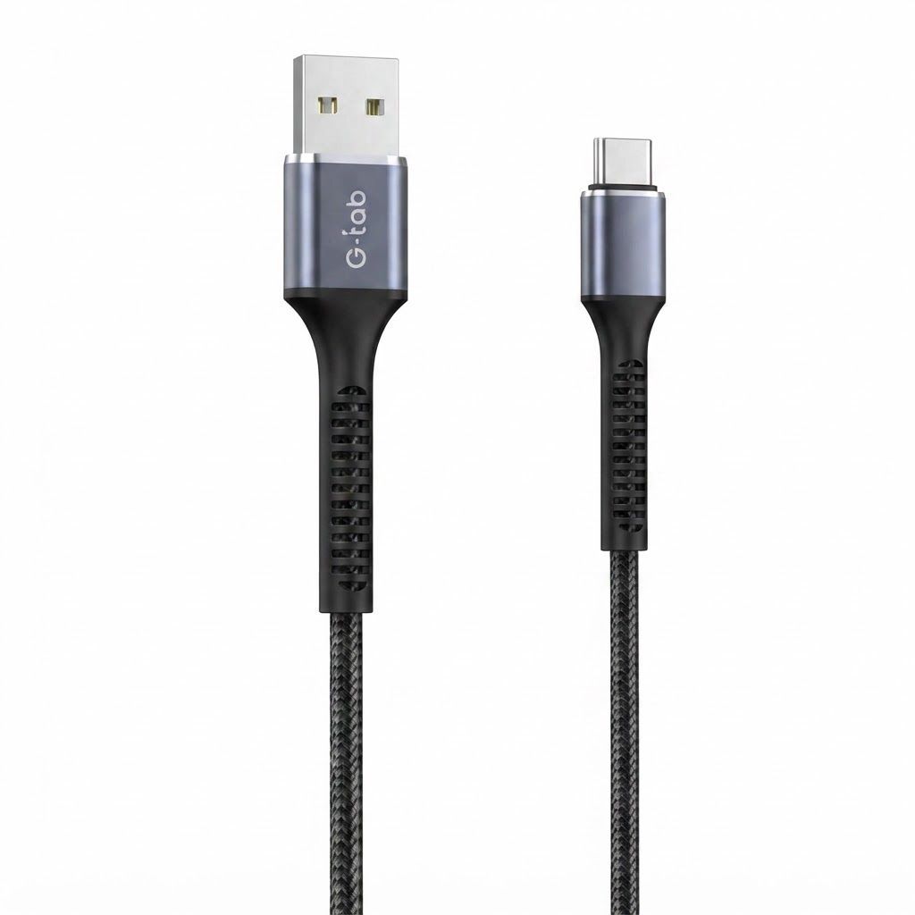 G-TAB Lightning Cable, 1.2m Nylon Braided, Fast Charging, 480Mbps Data Transfer, iPhone & AirPods Compatible | GAL02