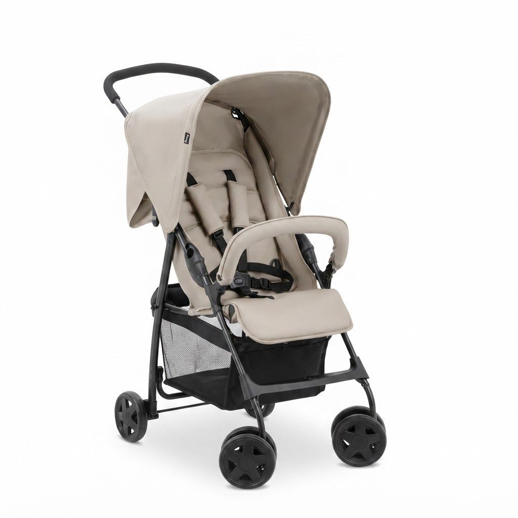 Hauck Sport Travel Buggy Lightweight Foldable Stroller, 5.9kg, Adjustable Reclining Seat, Perfect Choice for Vacations Tango/Caviar