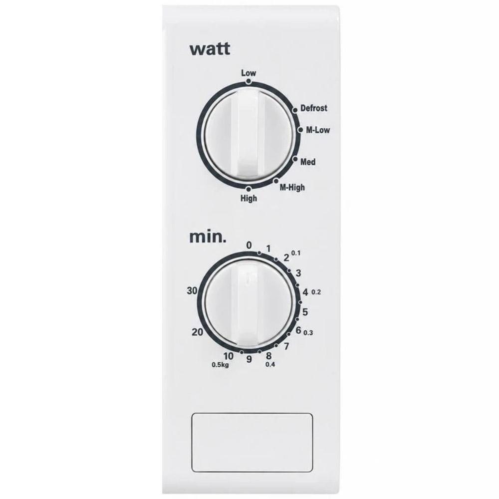 Sharp 20L Solo Microwave Oven, 700W Power, 6 Power Levels, 245mm Turntable, Timer Function | White - R-20GB-WH3