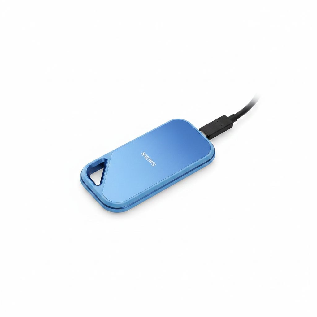 سانديسك كرييتور برو SSD محمول سعة 1 تيرابايت، مقاوم بمعيار IP65، بسرعة قراءة وكتابة تصل إلى 2000 ميجابايت/ثانية، أزرق