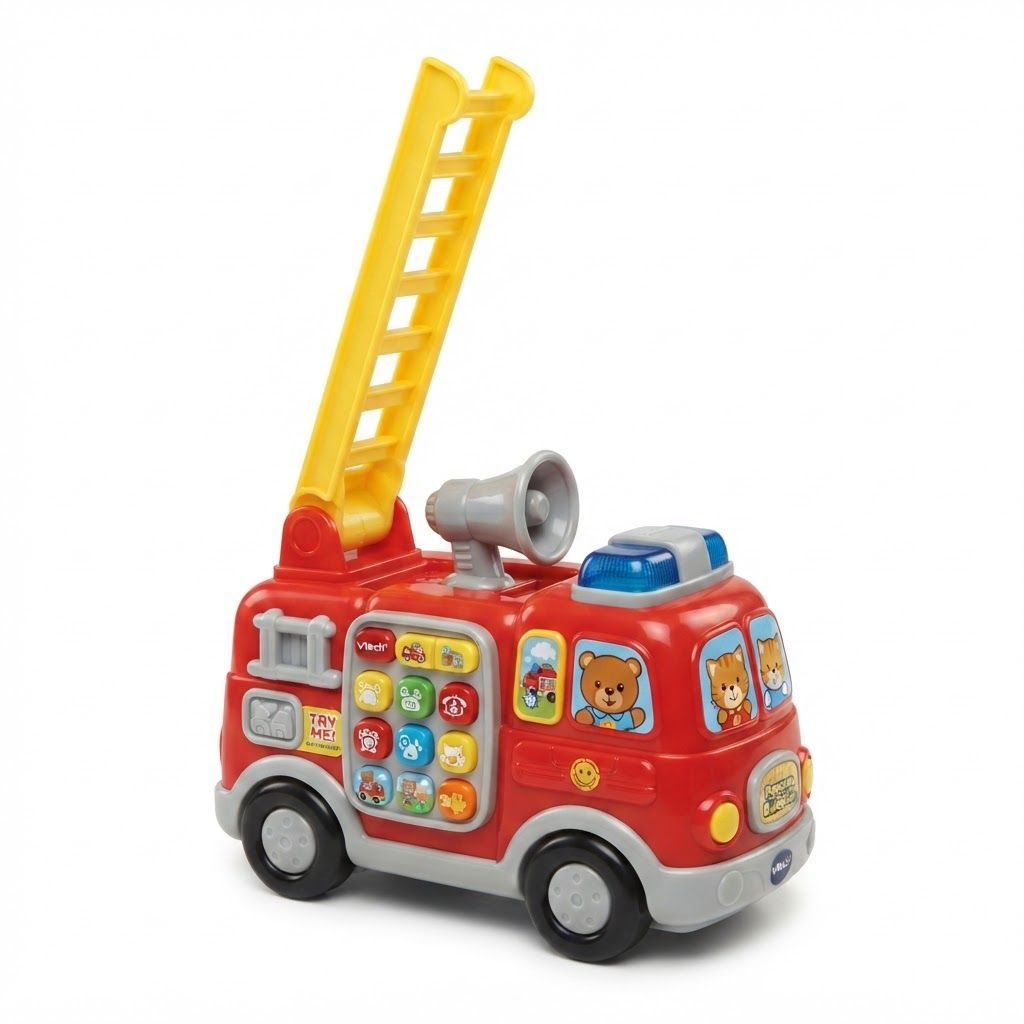 VTech Rescue Buddies Fire Engine Interactive Learning Station, Preschool Musical Toy for Toddlers