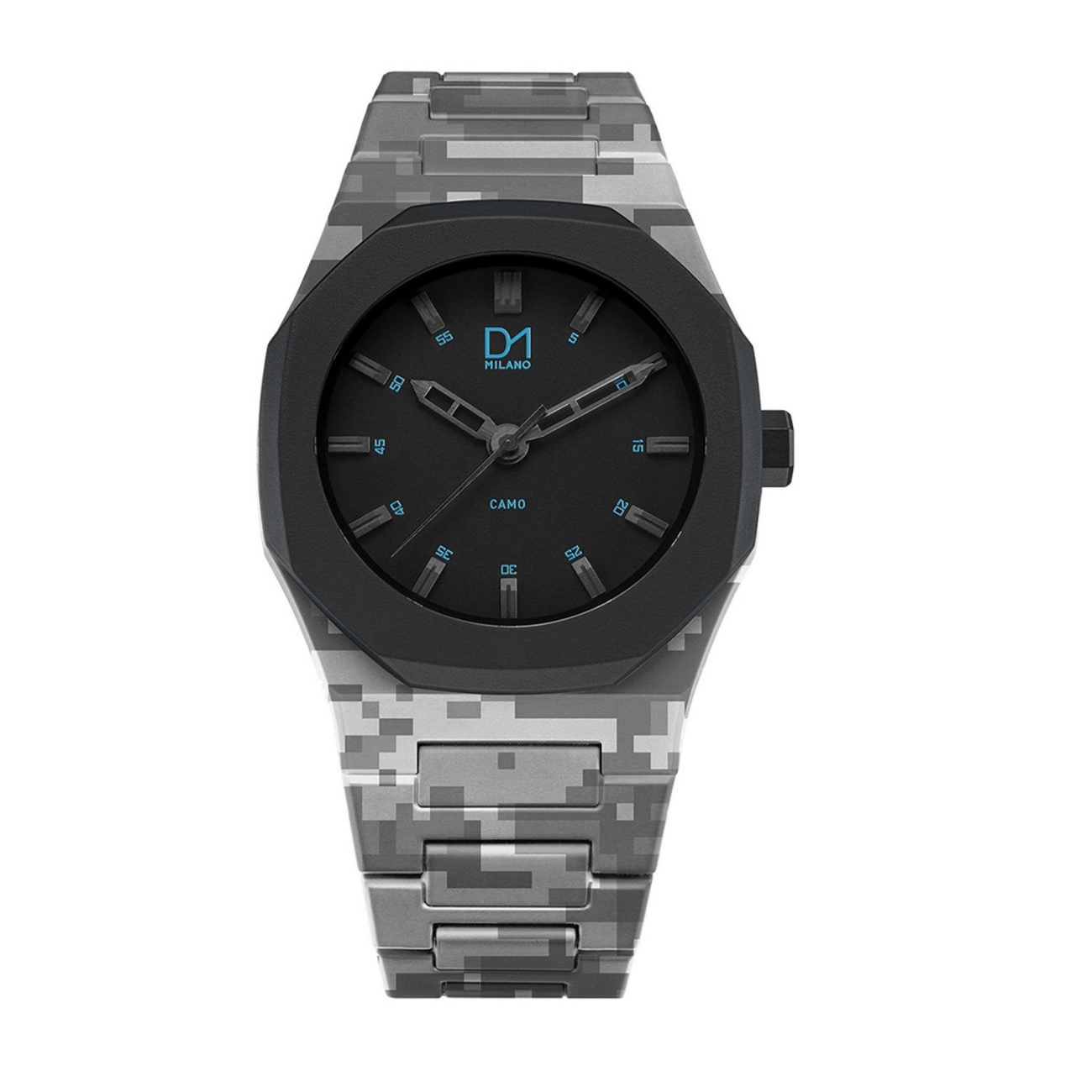 D1 Milano Polycarbon CA02 Watch, 40.5mm Polycarbonate Case & Strap, Japanese Quartz Movement, Mineral Glass, Black Dial, 5ATM Water Resistance