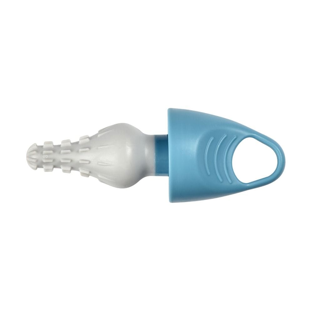 Beaba Silicone Bottle And Nipple Brush, Textured Tip, Round Brush With Soft Silicone Bristles, Flexible Baby Bottle Cleaner - Blue
