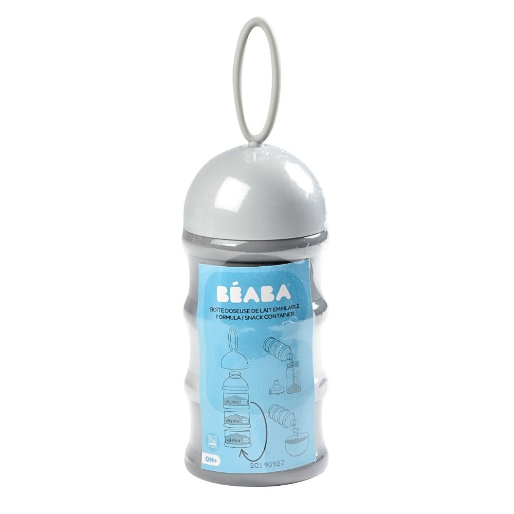 Beaba Stacked Formula Milk Container 270ml, 100% Airtight, Good Capacity, BPA-Free - Gray
