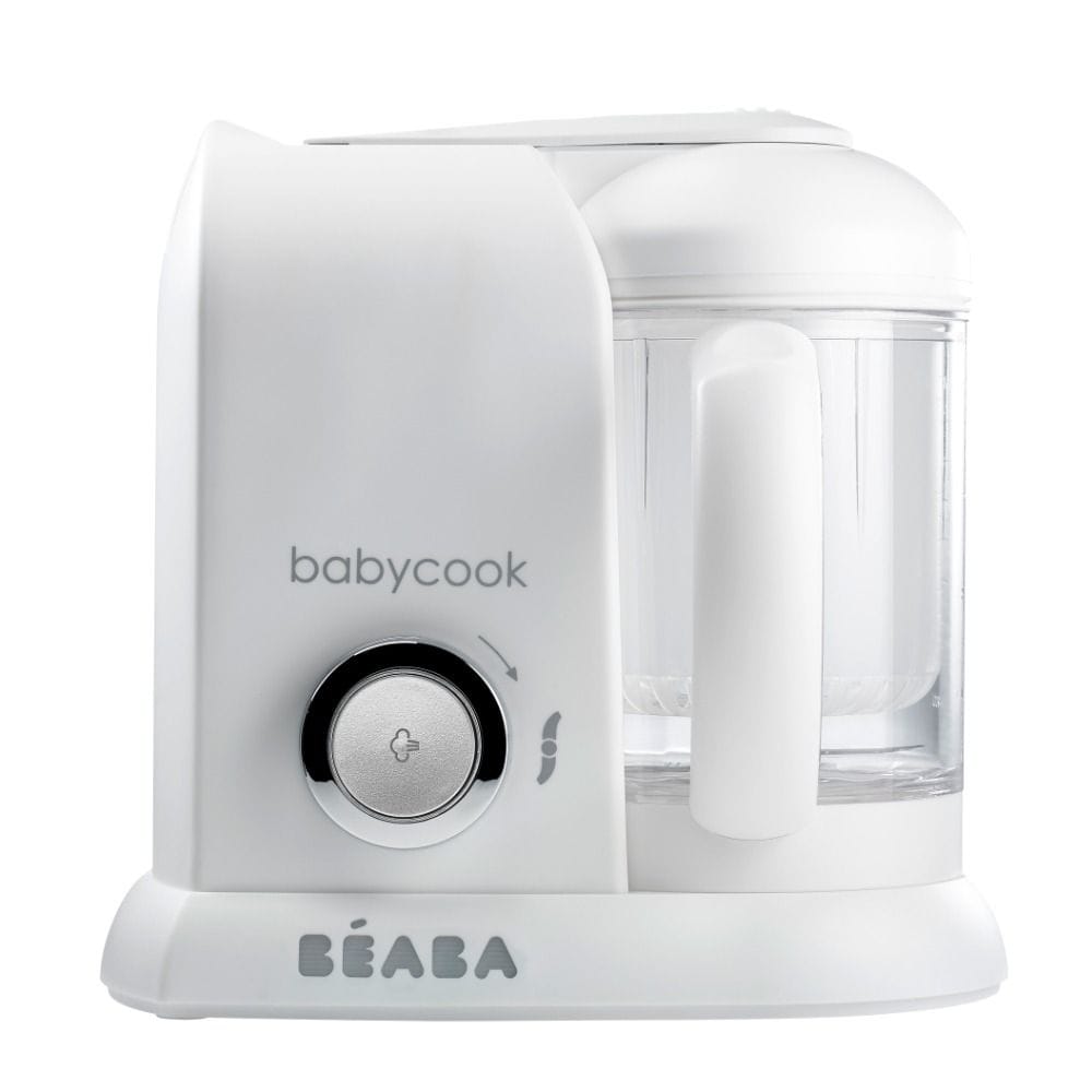 Beaba Babycook Solo Robot Cooker, 6 In 1 Food Processor, Healthy Gentle Steaming, Puree Maker And Warmer, Easy To Use - White/Silver