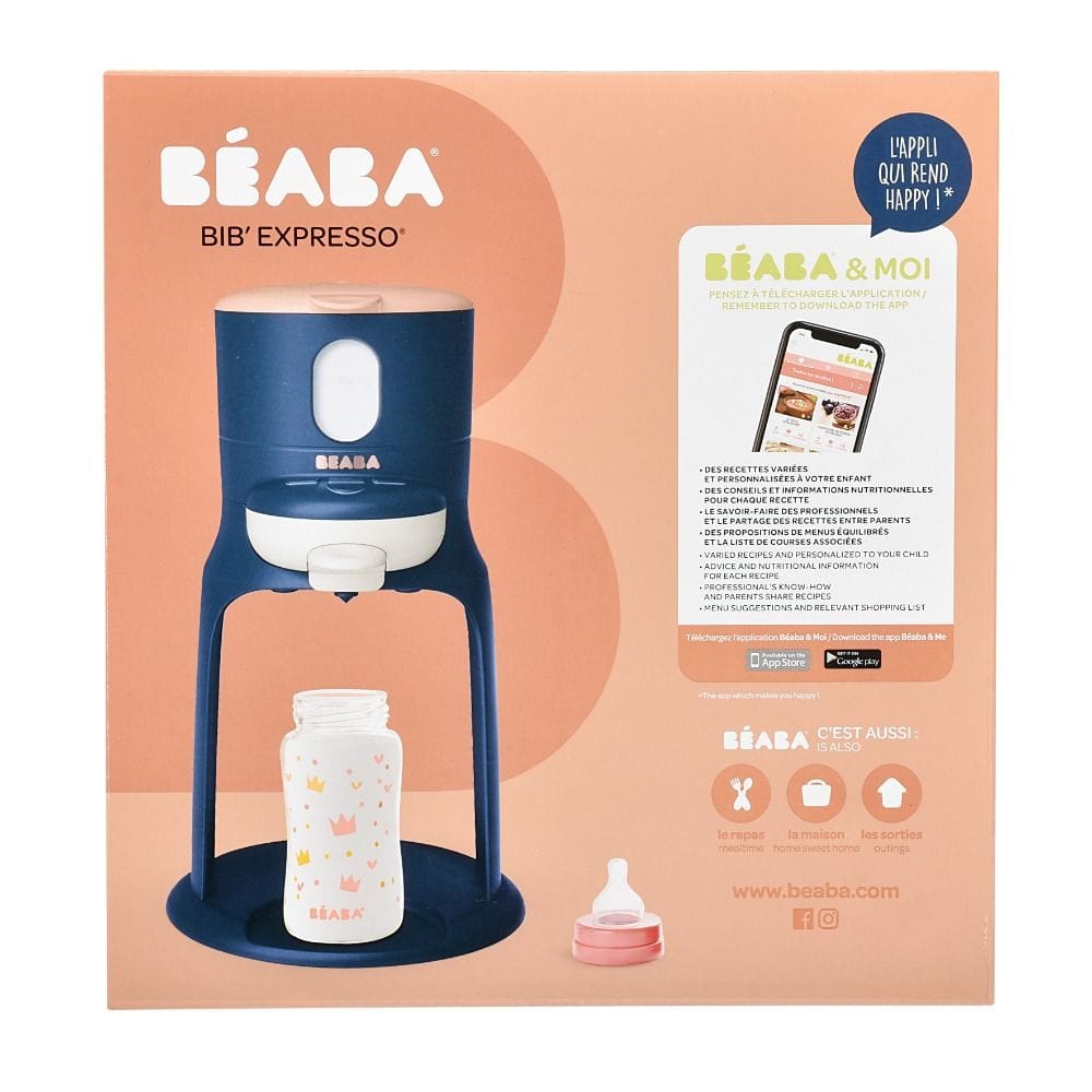 Beaba Bib' Expresso Bottle Maker, Compact And Portable Design, Precise Temperature - Night Blue
