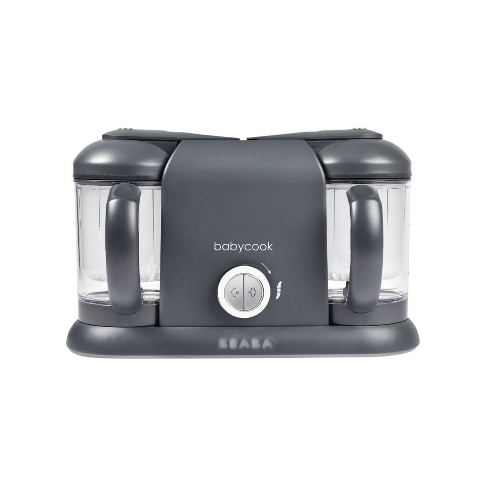 Beaba Babycook Duo Robot Cooker, XXL Capacity, Two Independent Bowls, Healthy Gentle Steaming - Dark Gray