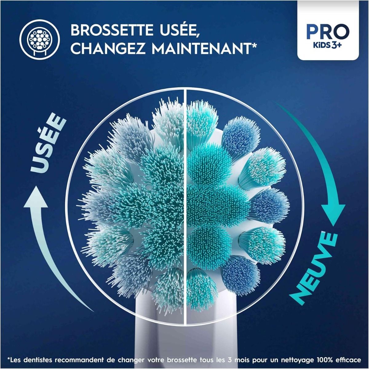 Oral-B Pro Kids Electric Toothbrush Replacement Heads, Disney Frozen Edition, Extra Soft, 4-Pack