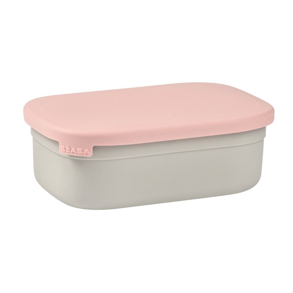 Beaba Stainless Steel Lunch Box, Lightweight & Portable, Safe & Stylish Design, BPA-Free, BPS Free - Velvet Gray/Dusty Rose
