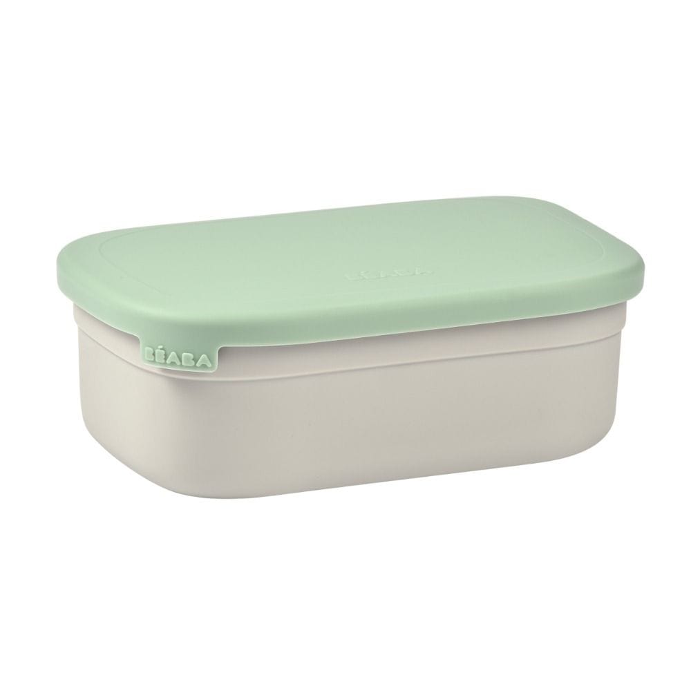 Beaba Stainless Steel Lunch Box, Lightweight & Portable, Safe & Stylish Design, BPA-Free, BPS Free - Velvet Gray/Sage Green