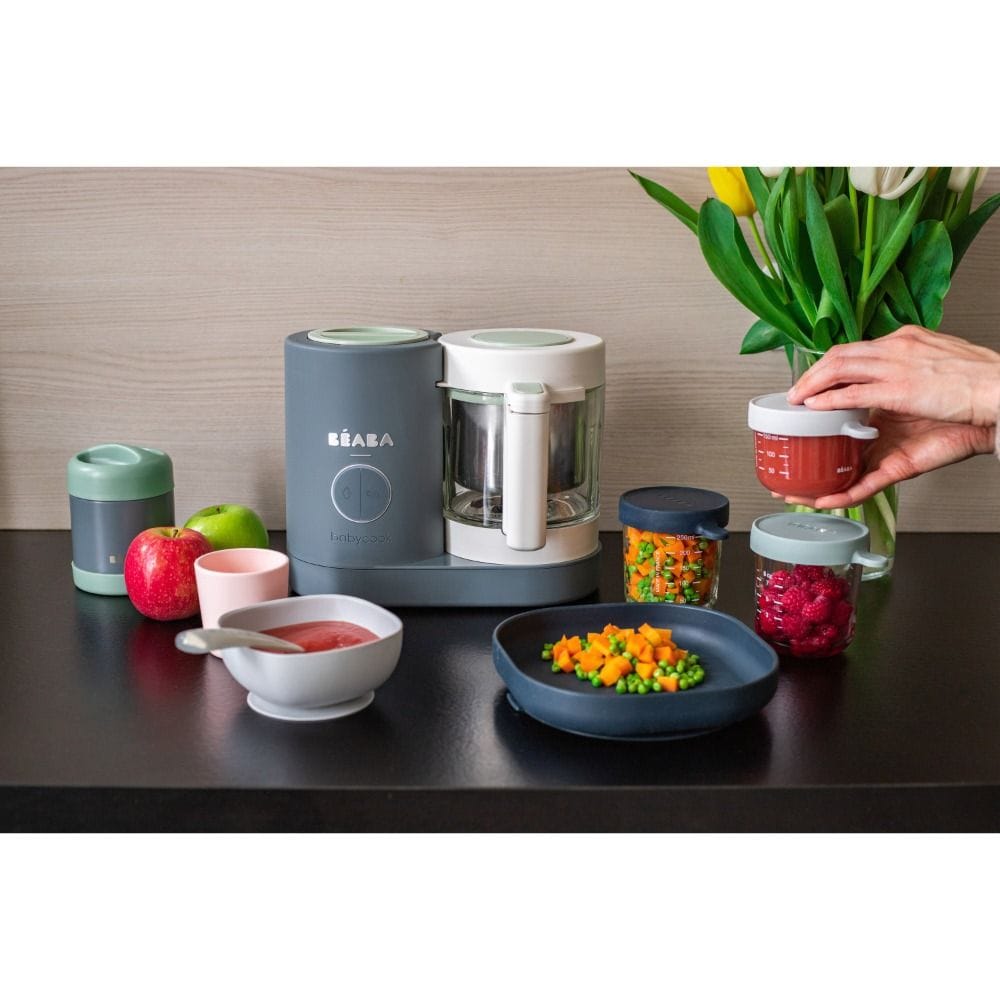 Beaba Babycook Neo Robot Cooker, 6 In 1 Food Processor, 50% Reduction Water And Energy Consumption, Ultra Performance Mixing - Mineral Gray