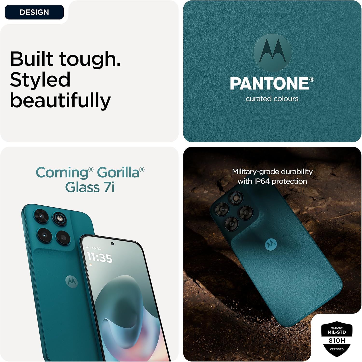 موتورولا Moto G77 5G - كاميرا 108 ميجابكسل، شاشة أموليد 6.8 بوصة، سعة 256 جيجابايت | أخضر