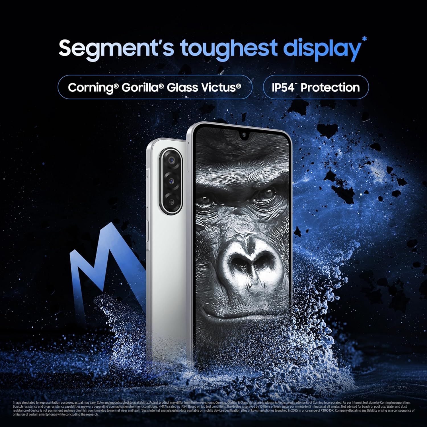 Samsung Galaxy M17 5G, 4GB RAM, 128GB Storage, 50MP Camera, IP54 |Moonlight Silver