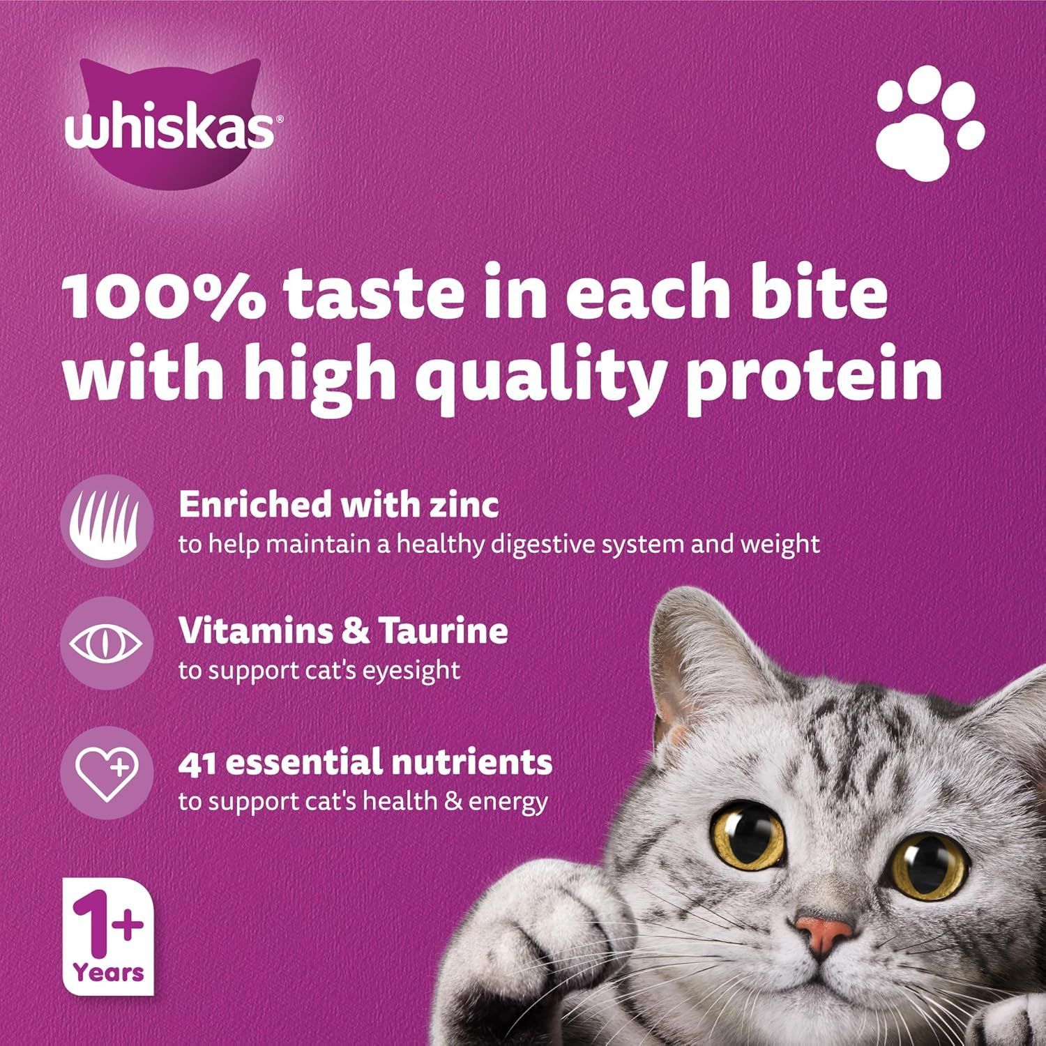 Whiskas Chicken in Gravy Cat Food, 24-Pack 400g for Adult Cats - Complete Nutrition