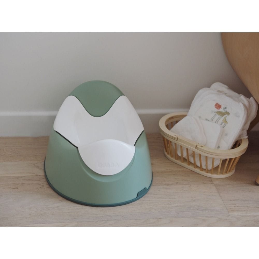 Beaba Ergonomic Training Potty Pot 18-36 Months, Ergonomic Design, Removable Bowl, Non-Slip Seal, Lightweight And Portable Design - Sage Green