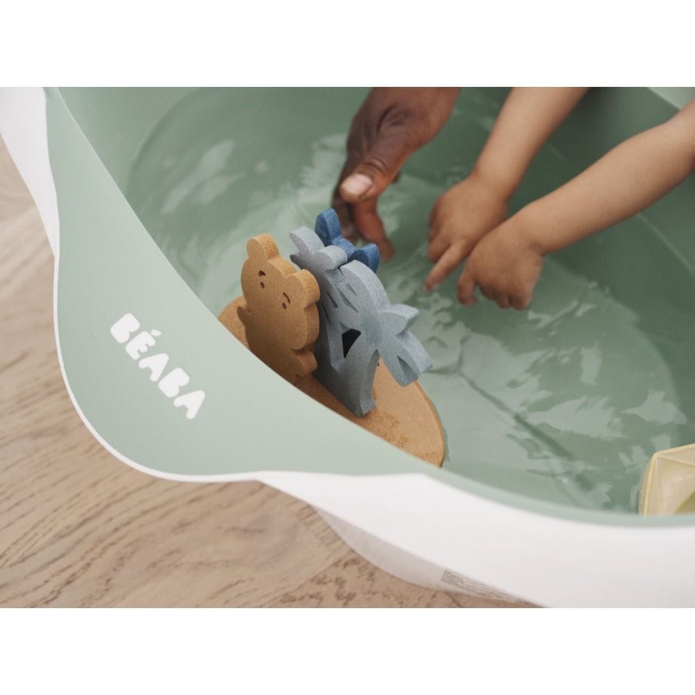 Beaba Camele'o 1st Age Bathtub, Non-Slip Matte Interior, Comfort And Stability, Ergonomic Design - Sage Green