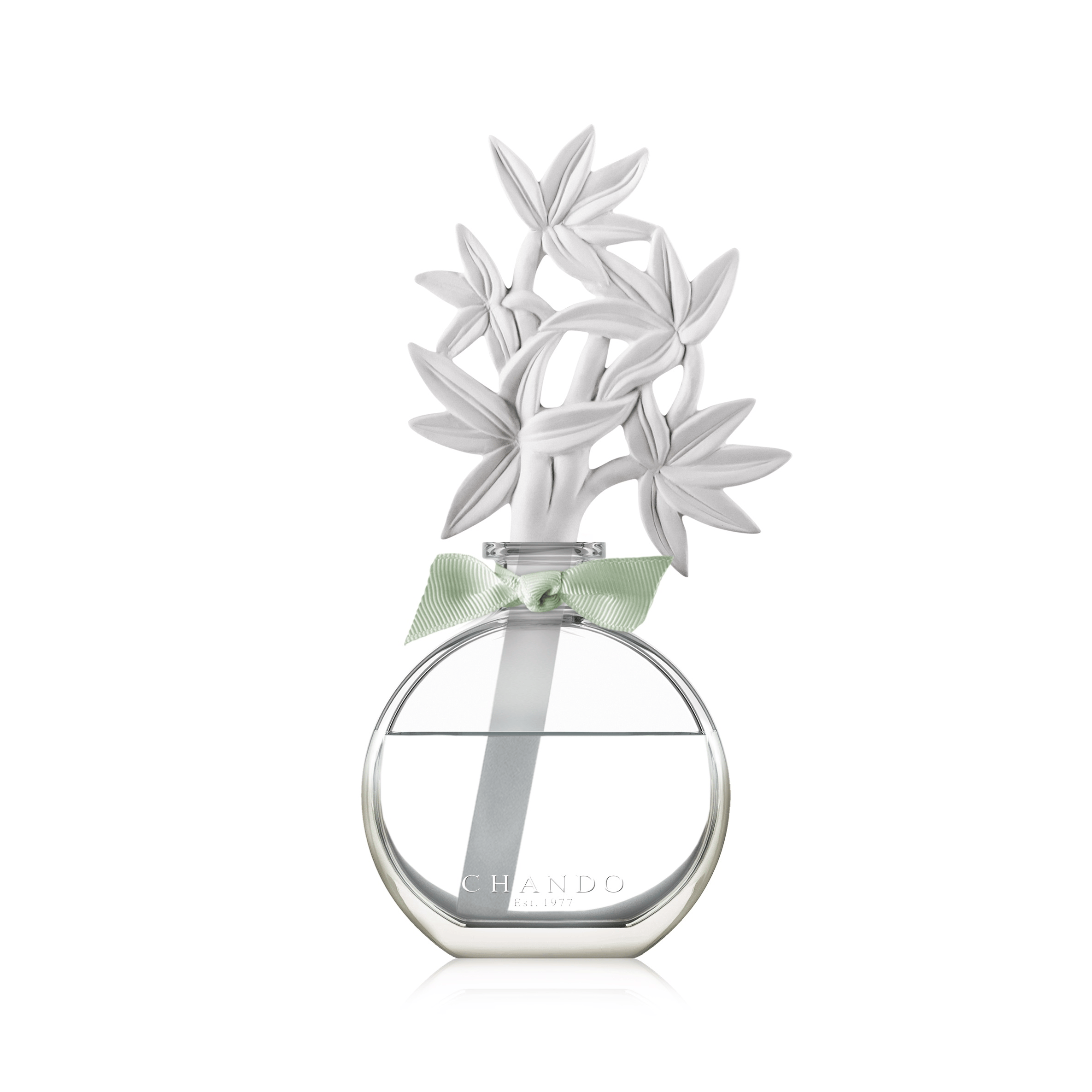 Chando Aroma Porcelain Diffuser Dreamy Bamboo, Tea Leaf & Bergamot Fragrance, Reed Diffuser, Long-Lasting Home Aroma - 40ml