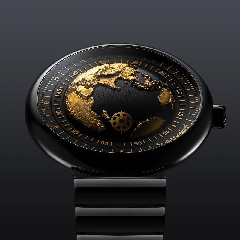 CIGA Design U-Series Gilding Version Automatic Watch, Gold PVD Stainless Steel Case, Swiss Made Automatic Movement, Sapphire Crystal 