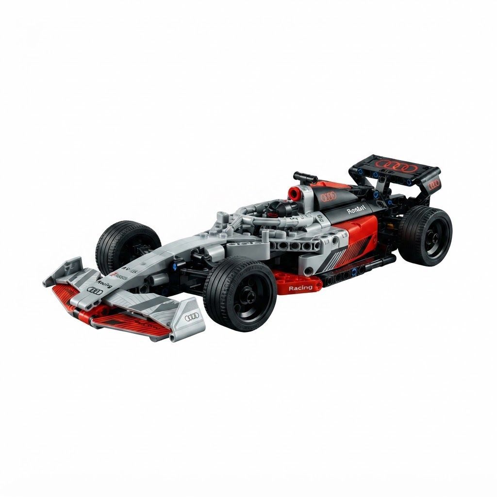 مجموعة بناء سيارة سباق LEGO Speed Champions Audi Revolut F1 Team R26 للأطفال ومحبي سباقات الفورمولا 1 من عمر 10 سنوات فما فوق، تتضمن سيارة واحدة (سائق أودي F1)