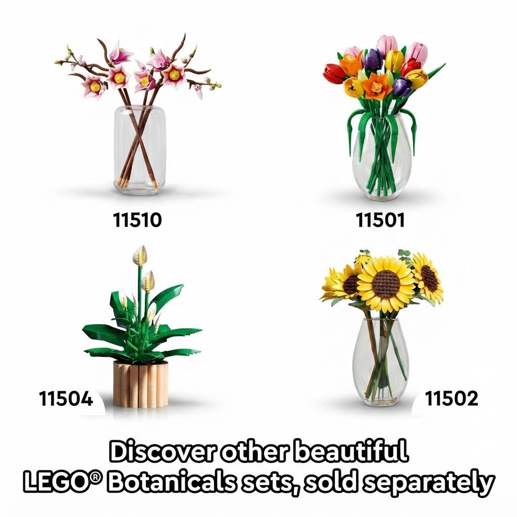 LEGO Botanicals Woodland Mushrooms DIY Forest Home Decor Building Set for Adults 