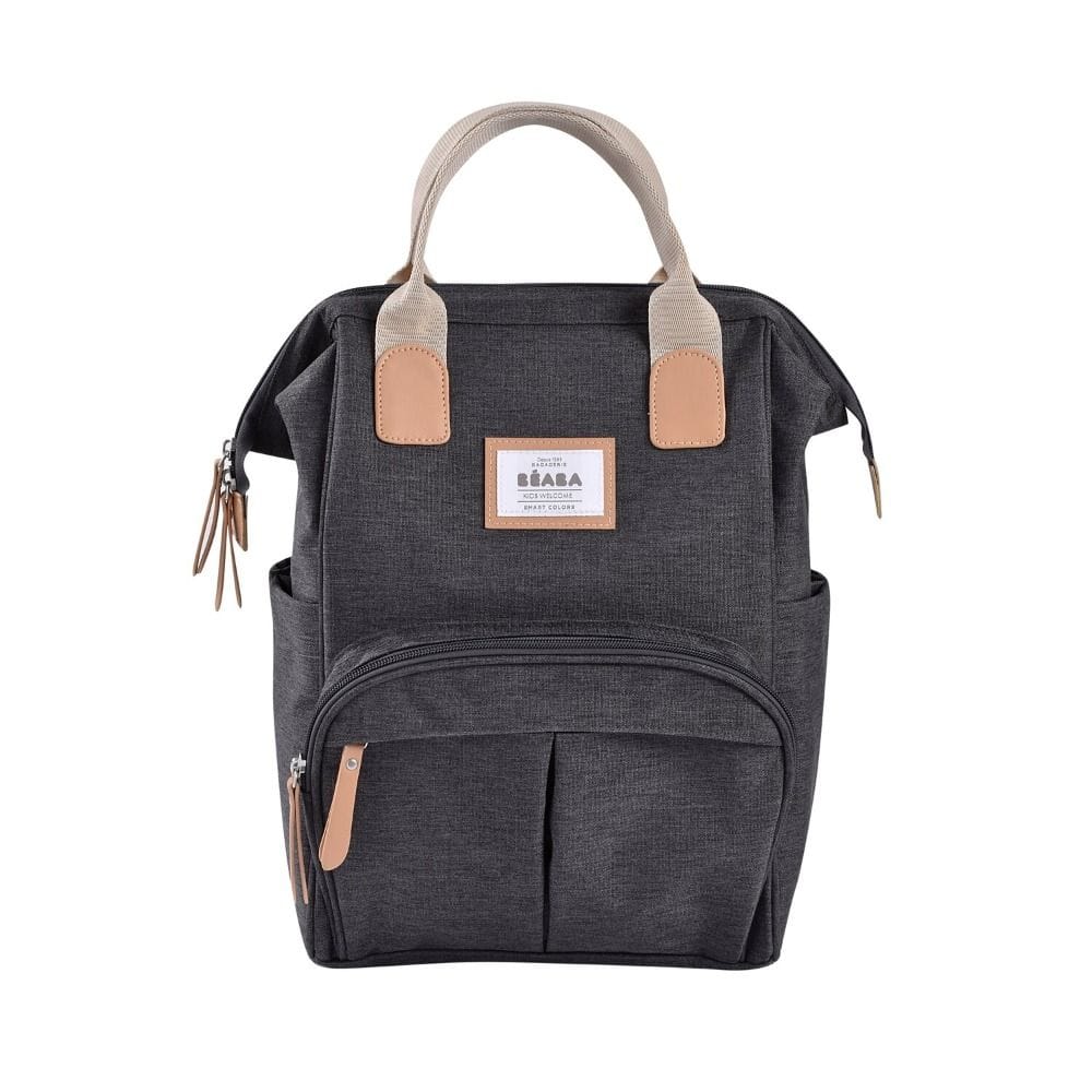 Beaba Wellington Changing Bag, Ultra Practical, Premium Quality, Water-Resistant - Dark Heather Gray