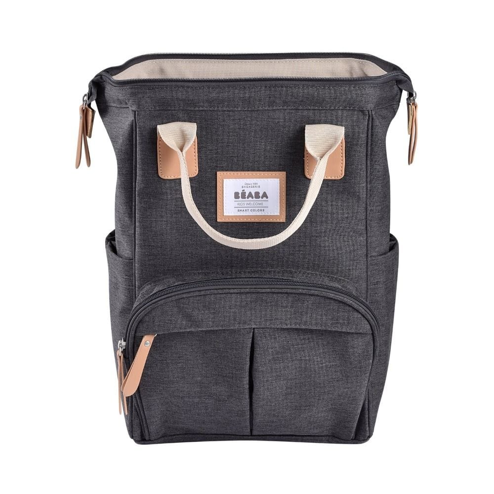 Beaba Wellington Changing Bag, Ultra Practical, Premium Quality, Water-Resistant - Dark Heather Gray