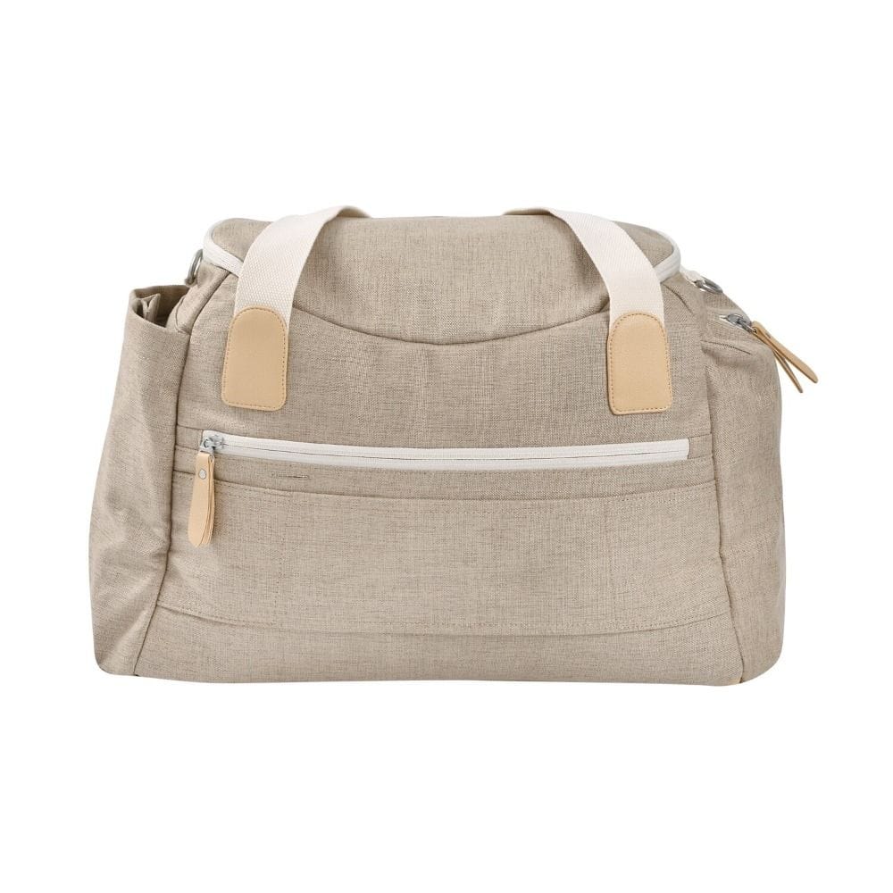 Beaba Sydney II Eco Changing Bag, 21L Capacity, Shoulder Strap, Removable Changing Mat, Multiple Pockets - Clay Soil
