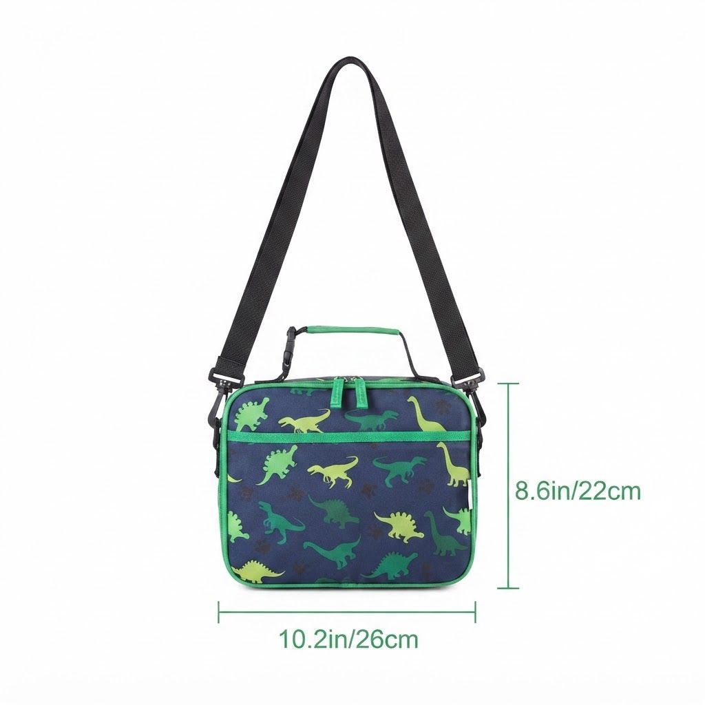 VASCHY Insulated Kids Lunch Bag for School - Reusable Cooler Box with Adjustable Shoulder Strap