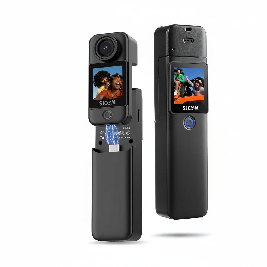 SJCAM C300 4K Action Camera with Dual Touchscreen, 20MP, 30M Waterproof - Black