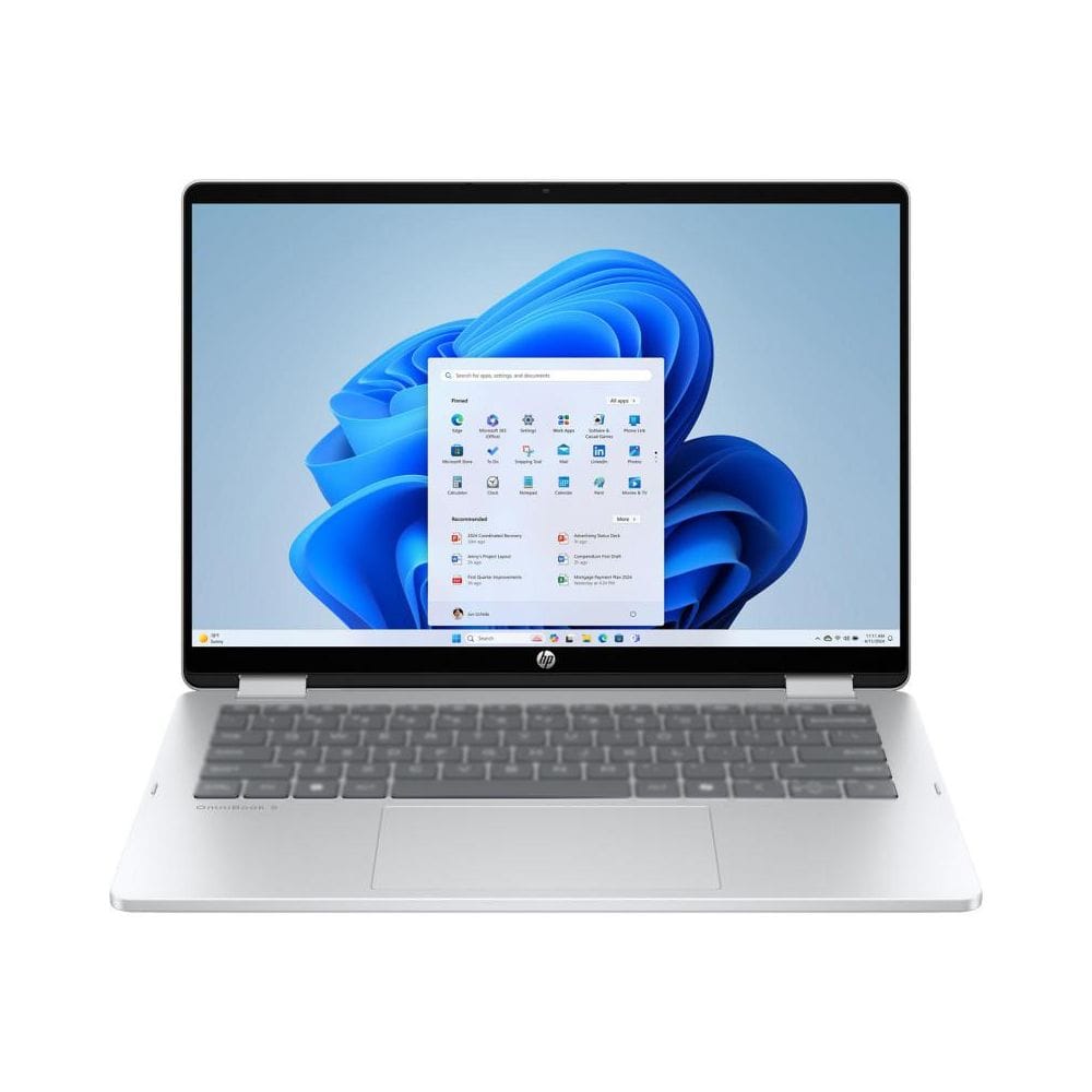 HP 14-Inch OmniBook 5 Flip 2-in-1 Laptop - Intel Processor, 16GB RAM, 512GB SSD, Windows 11, English & Arabic Keyboard | Silver - C2BE0EA