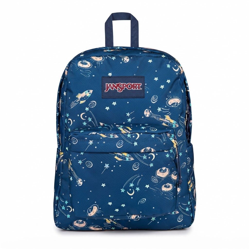 JanSport SuperBreak One Backpack - Classic Lightweight School, Travel, and Everyday Laptop Daypack 1 Main, 1 Front Utility