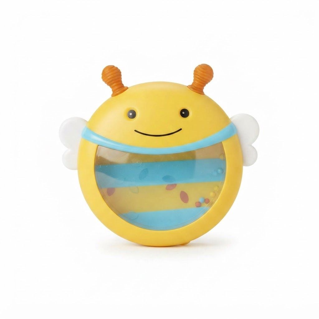 Skip Hop Explore And More Musical Instrument Set 6+ Monthss 3 Pieces, Easy-Grip Design For Little Hands, Bee Clacker With Flexible Wings - Multicolour