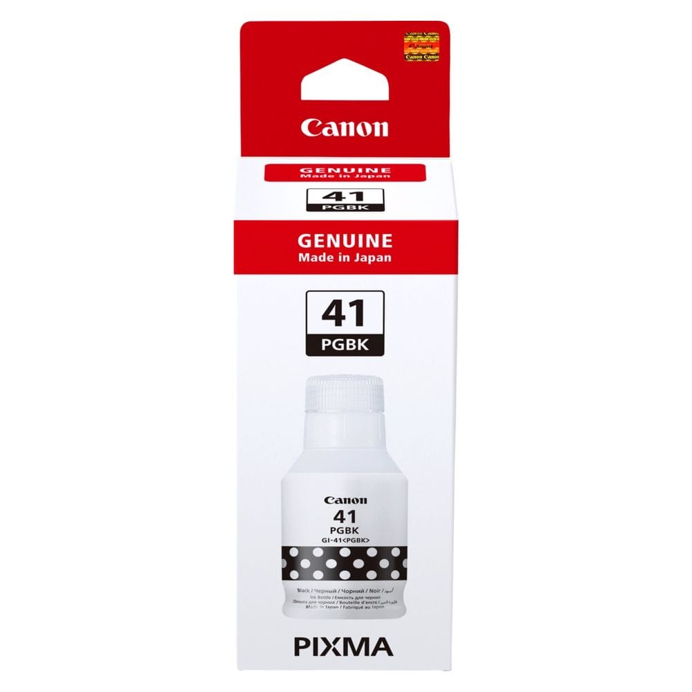 Canon GI-41 Black Ink Bottle, Genuine Pigment-Based Canon Ink, Up to 6000 Pages Yield, Mess-Free Refill Design & PIXMA G Series Compatibility | Black - 4549292169522