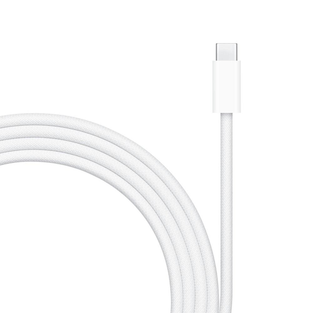 Apple 240W USB-C Charge Cable (2m, Woven/Nylon) - Fast Charging up to 240W, USB-C to USB-C | White | MU2G3ZM/A