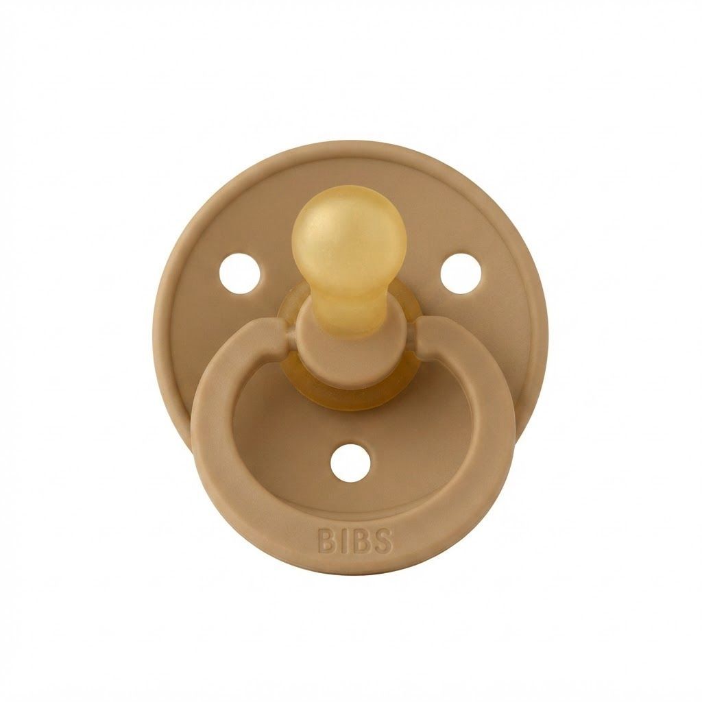 BIBS Boheme Pacifiers Size 1 0+ Months 2 Pack, Natural Rubber Latex Nipple, Seamless Feeding Transition, Gentle Shield Design - Cloud/Blush