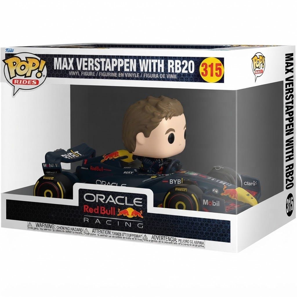 Funko Pop! Rides Super Deluxe Max Verstappen with RB20 Red Bull Racing Vinyl Figure - Official F1