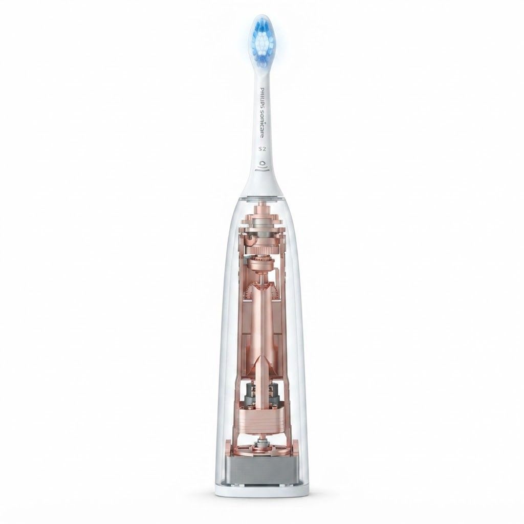 Philips Sonicare 5500 Series Electric Toothbrush HX7113/04, Navy Blue - 2 Settings, Pressure Sensor