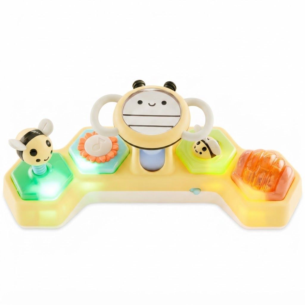 Skip Hop Farmstand Honeycomb Musical Driver Toy 3+ Monthss, Adjustable Interactive Steering Wheel, Fun Sounds And Musical Learning - Multicolour
