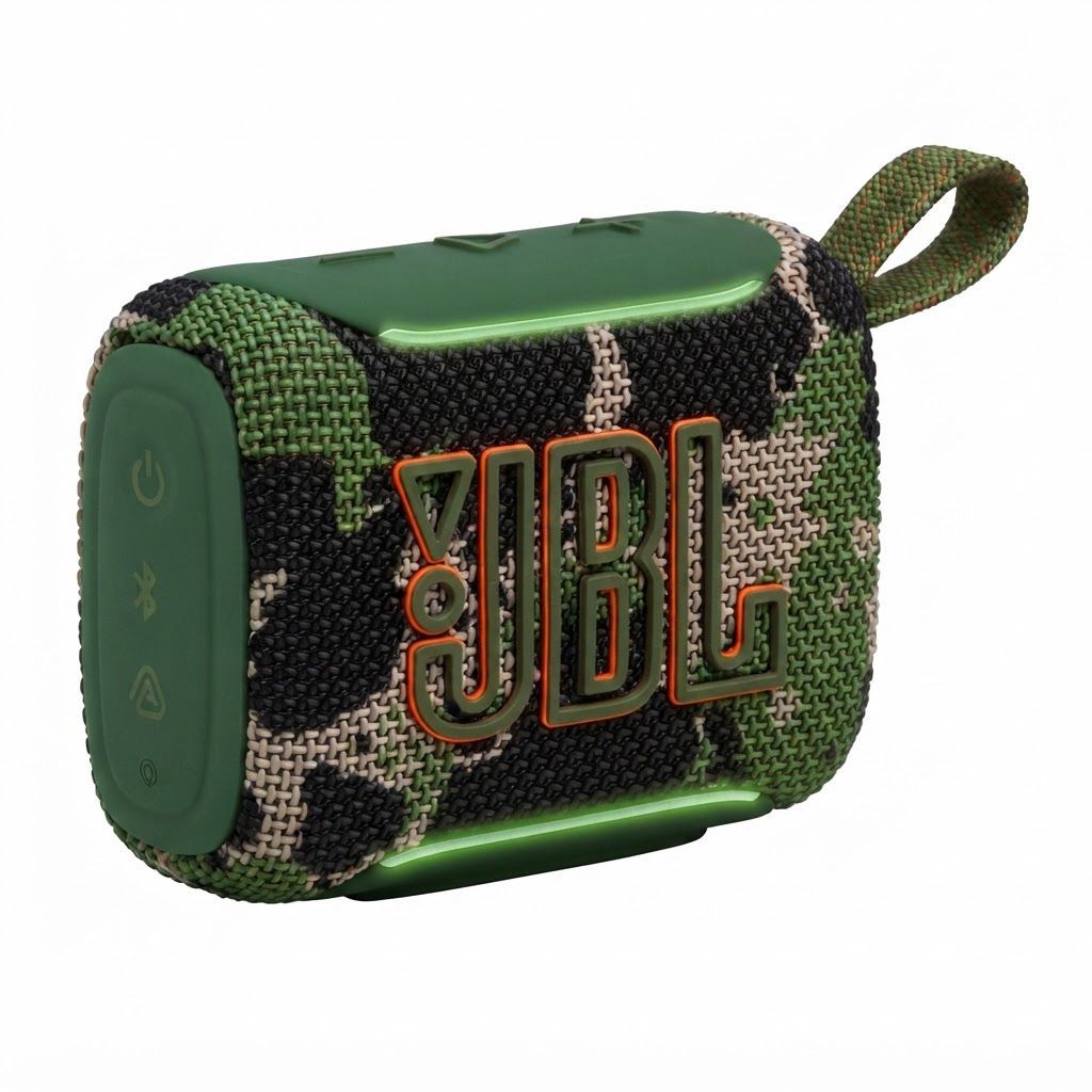 JBL Go 5 Ultra-Portable Bluetooth Speaker, Waterproof & Drop-Proof, 10H Playtime, Ambient Edge Lighting, Auracast | Squad