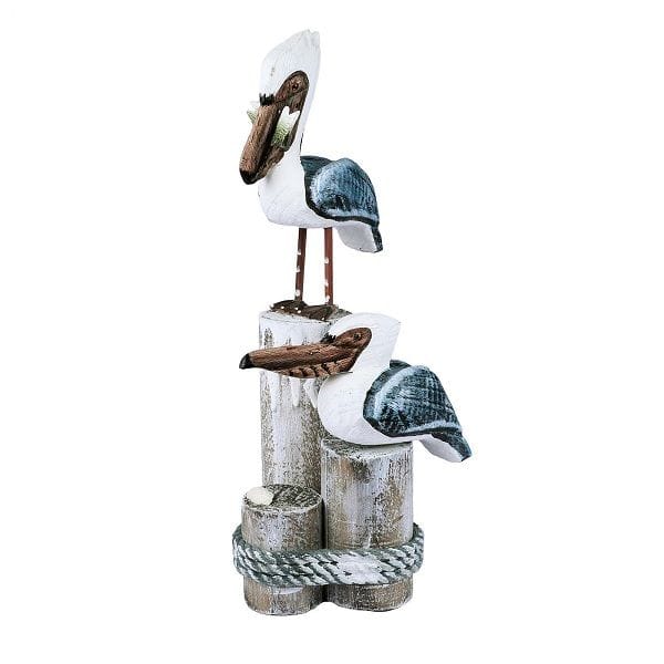 Luxury Signature Wooden Bird Statue, Handcrafted Decorative Wood Bird Figurine, Detailed Standing Ornament for Home, Office, Shelf & Tabletop Decor