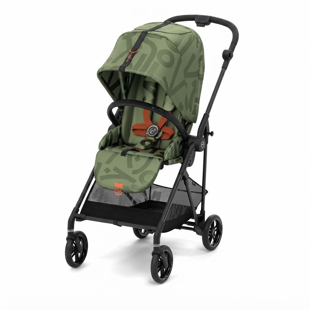 Cybex Gold Melio Street Ultra-Lightweight City Stroller, Effortless Handling, Premium Comfort, Ideal for Crowded Sidewalks and Public Transport, Newborn to 3 Years | Olive Green 