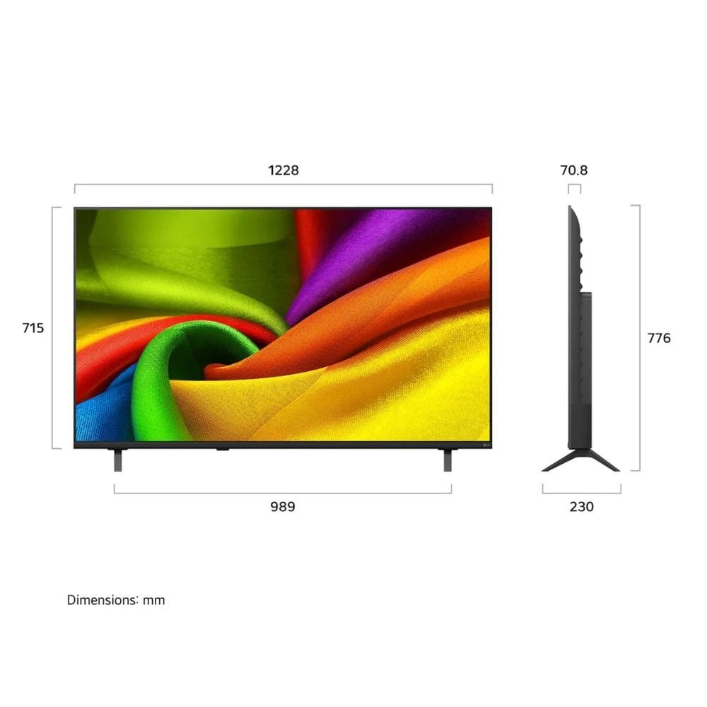 LG 55 Inch NanoCell UHD 4K Smart TV - WebOS with AI (Gemini & Copilot), α7 AI Processor Gen9, HDR10 Pro, Magic Remote, Built-In Receiver | 55NU840B6LA.AMRG