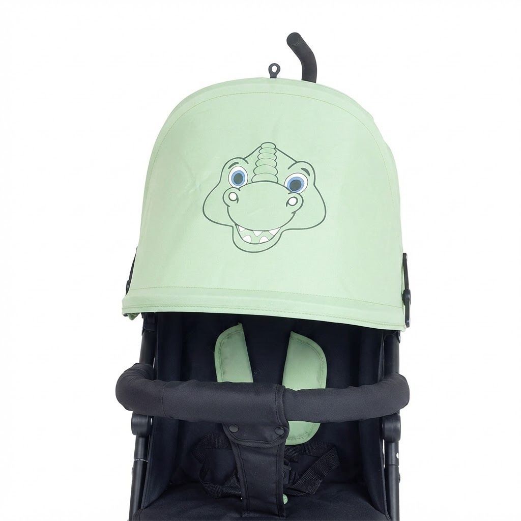 The Moon Brand Safari Dinosaur Umbrella Stroller Lightweight Compact Travel Baby Stroller Up to 15 kg, 0-36 Months, 5-Point Safety Harness, Umbrella Fold