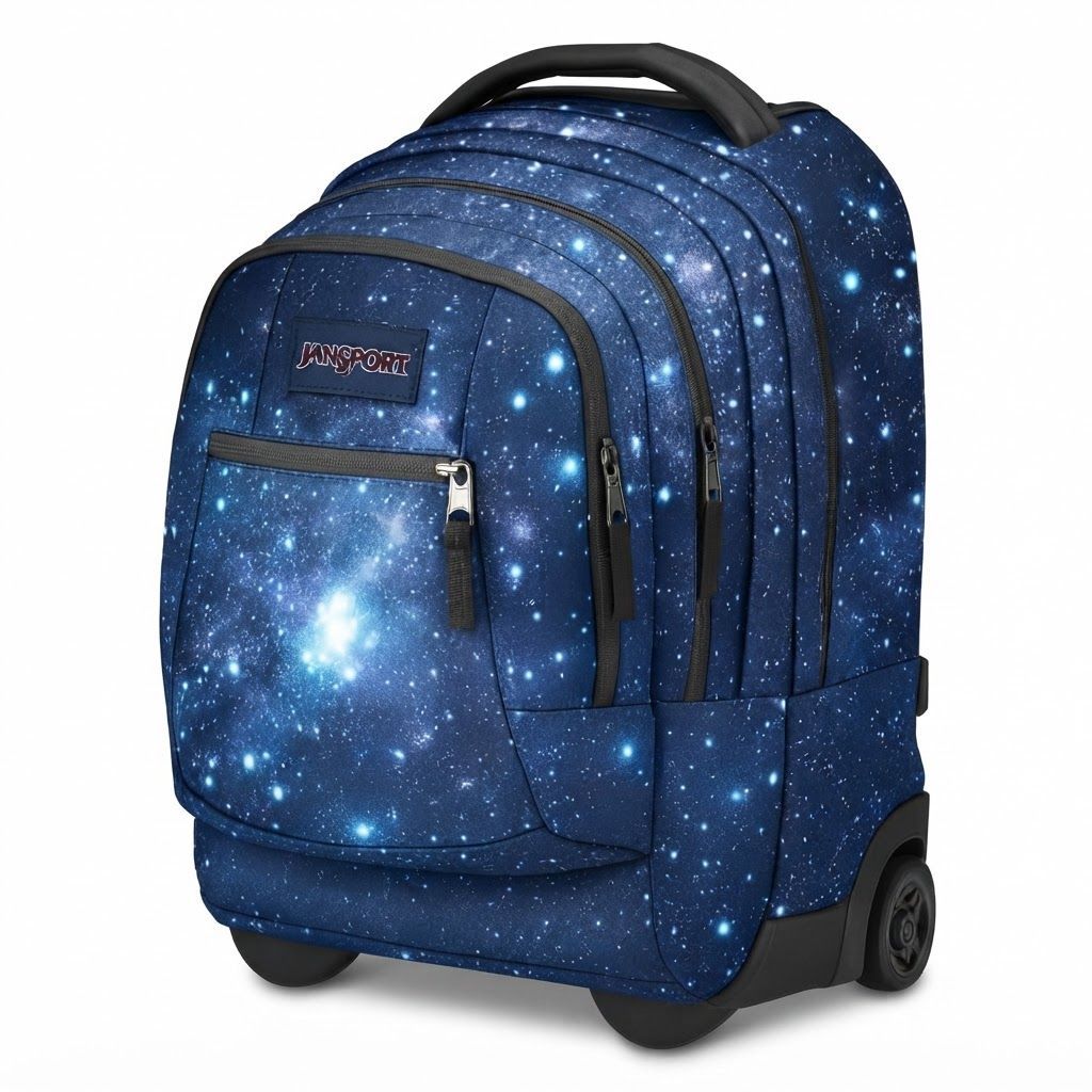 JanSport Driver 8 Rolling Backpack - Versatile 2-in-1 Wheeled Laptop Bag with 15-inch Sleeve Durable Polyester, 2 Main Compartments