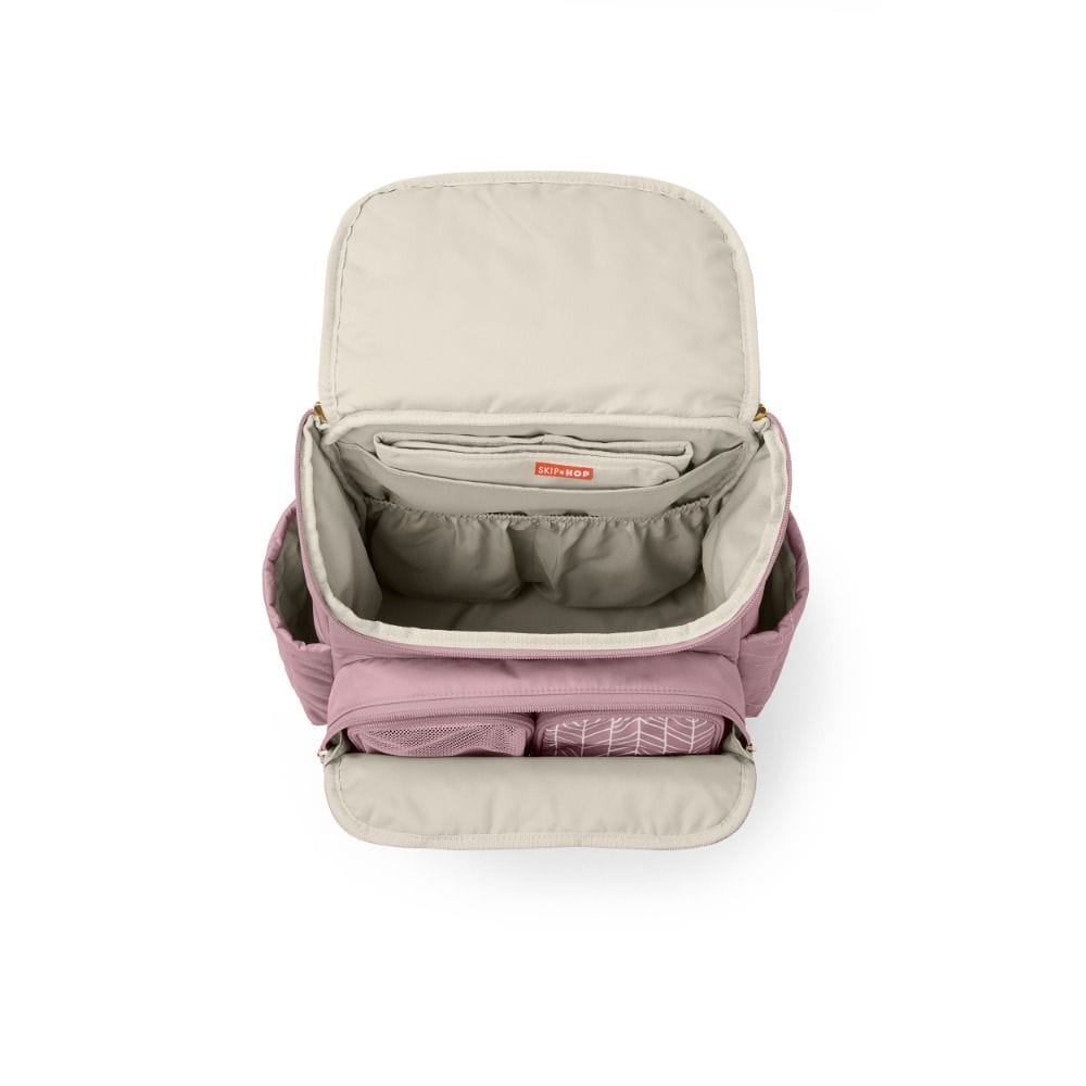 Skip Hop Forma Diaper Backpack, Lightweight And Waterproof Design, Smart Organized Storage System, Stroller-Friendly Clip System - Mauve Mist