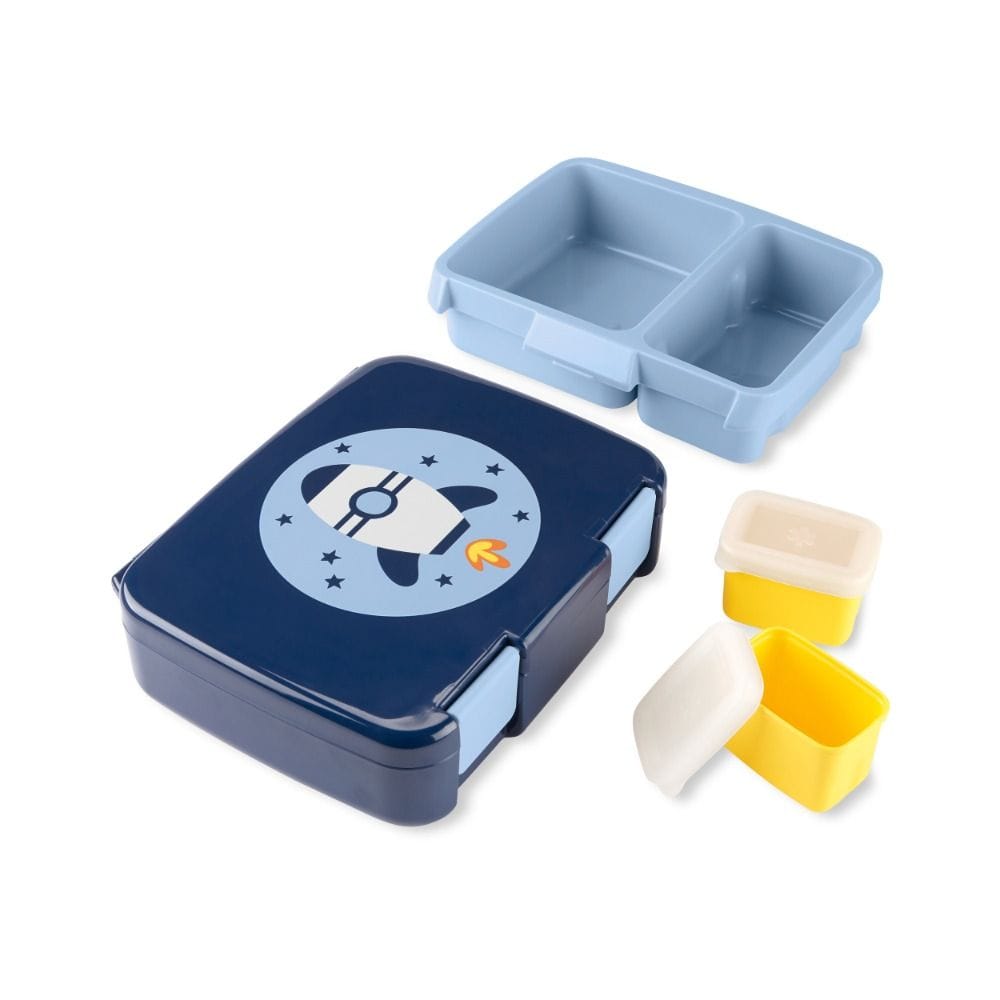 Skip Hop Rocket Spark Style Bento Lunch Box 3+ Years, Easy Open And Close Latches, Flexible Carry Handle - Multicolour