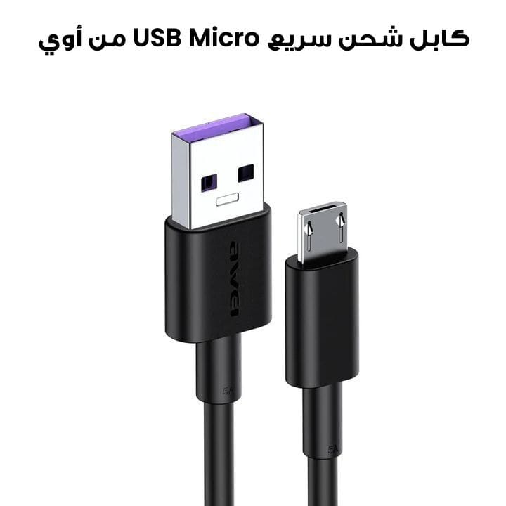 Awei 5A USB Fast Charging Cable Micro USB 40W Travel Data Cable | CL-77M